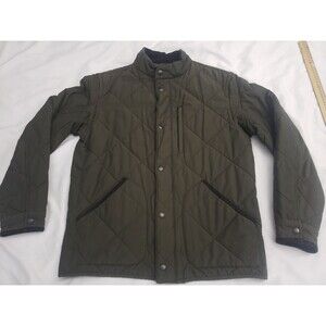 J Crew Sussex Jacket Men's Size Medium Olive Green Full Zip Insulated Outerwear